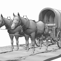 ニ頭立て幌馬車 - CLIP STUDIO ASSETS