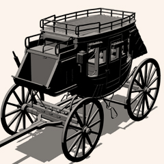 3D Stage Coach（駅馬車）・M73ライフル付き - CLIP STUDIO ASSETS