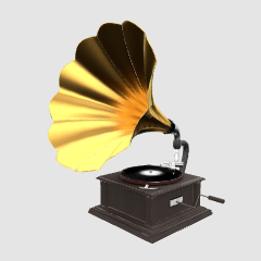 可動式 蓄音機 Gramophone - CLIP STUDIO ASSETS