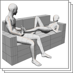 Couple Pose 560 - CLIP STUDIO ASSETS