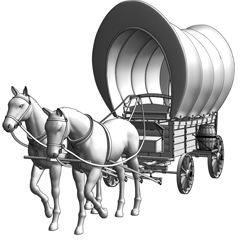 中世・幌馬車 - CLIP STUDIO ASSETS