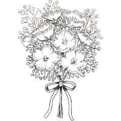 花束の線画 花束線画 - CLIP STUDIO ASSETS