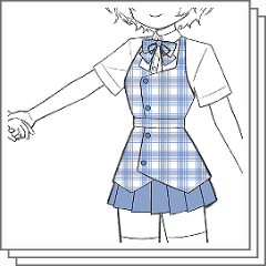 Blue checkered pattern - CLIP STUDIO ASSETS