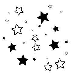 白黒ほしスタンプ - CLIP STUDIO ASSETS