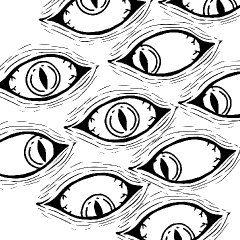 【アート】手描きイラスト 目の魔物 悪魔の目 - CLIP STUDIO ASSETS