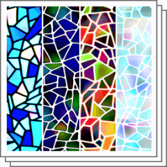 Four kinds color pattern stained glass - CLIP STUDIO ASSETS