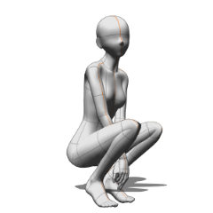 Crouch #3 - CLIP STUDIO ASSETS