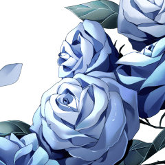 Blue rose frame - CLIP STUDIO ASSETS