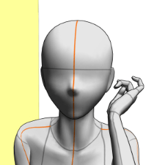 Pose for hand kakiage hair - CLIP STUDIO ASSETS