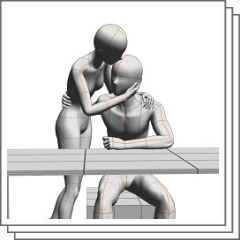 Couple Pose 99 - CLIP STUDIO ASSETS