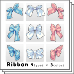 Save time! Colored! 27 types of ribbons by angle - CLIP STUDIO ASSETS