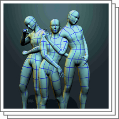 Trio Pose - CLIP STUDIO ASSETS
