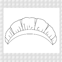 メイドさんのヘッドドレス線画 - CLIP STUDIO ASSETS