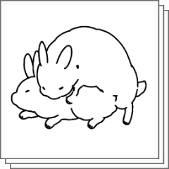 仲良しウサギ - CLIP STUDIO ASSETS
